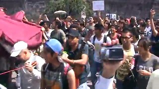 AMLO reunión con estudiantes llegada de alumnos del IPN #EstudiantesConAMLO