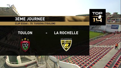 TOP 14 - Toulon - La Rochelle : 45-24 - ESSAI 2 Josua TUISOVA (TLN) - Saison 2015/2016