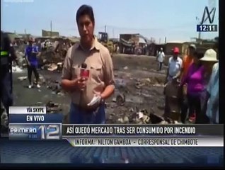 Chimbote: Incendio consumió más de 250 puestos de mercado 'Dos de mayo' [Video]