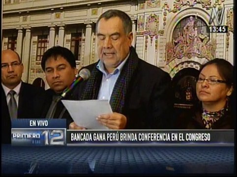 Gana Perú cuestiona informe de la Comisión Belaunde Lossio