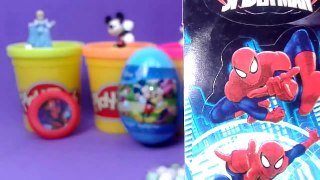2 Spiderman Surprise Eggs Mickey Mouse Surprise Egg Marvel Disney Minnie