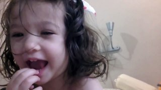 Cute little Eurasian girl sings medley - ABC song