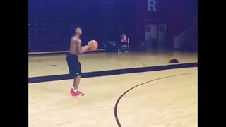 Corey Sanders doing crazy dunks at Rutgers University!
