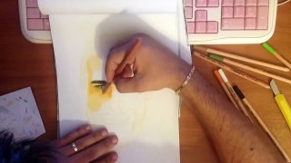 How to draw realistic face with pencil color