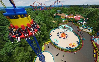 Six Flags Over Georgia présente DC Super Friends et Bugs Bunny Boomtown