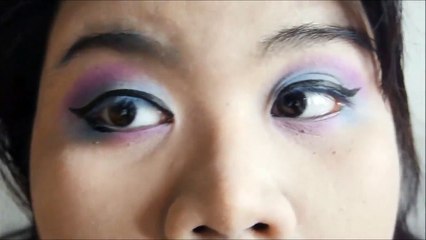 Candy Lolita Make up Tutorial "Violet and blue"