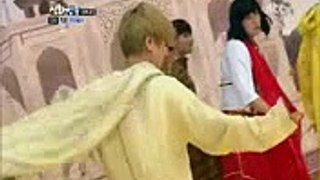 yesung ryeowook kyuhyun eunhyuk shindong sungmin doing indian dance on shinwha bangshow e28 120922 h