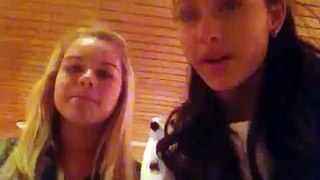 Ariana Grande and Lily Marie singing 