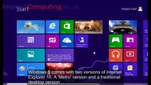 Windows 8 Training - Internet Explorer 10 Metro and Desktop - Impact Computing