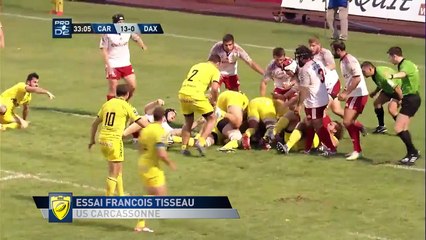 PRO D2 - Résumé Carcassonne - Dax : 30-20 - J4 - Saison 2015/2016