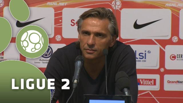 Conférence de presse AS Nancy Lorraine - Chamois Niortais (1-1) : Pablo CORREA (ASNL) - Régis BROUARD (CNFC) - 2015/2016