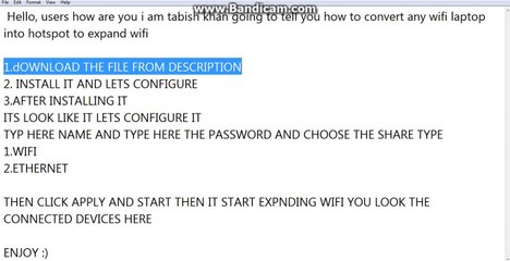 Turn a laptop into wifi hotspot