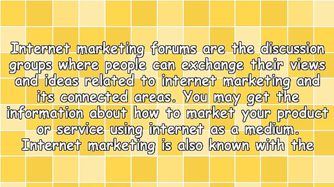 Internet Marketing Discussion Forum