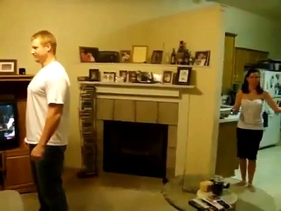 Guy lets his girlfriend test Taser on him
