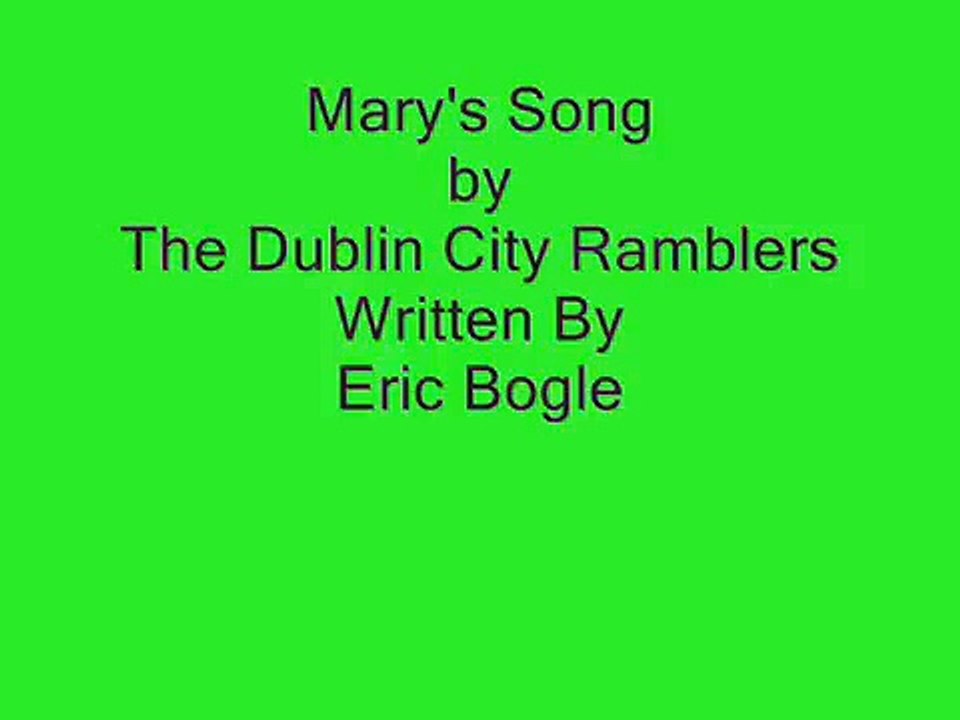 Mary's Song by The Dublin City Ramblers