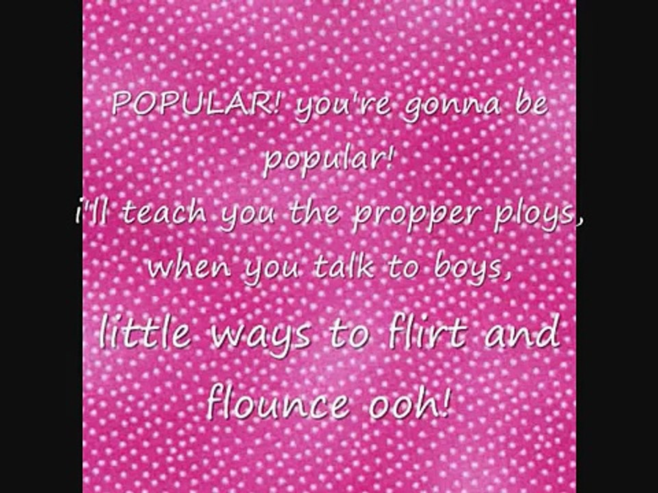 Popular Wicked lyrics