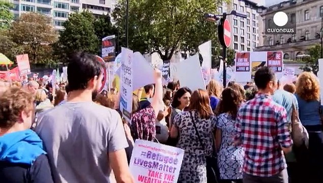 Refugees Welcome: Zehntausende demonstrieren in London