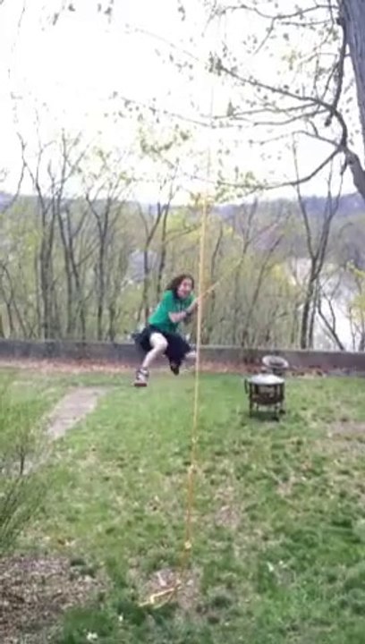 Rope swing attempt goes hilariously wrong