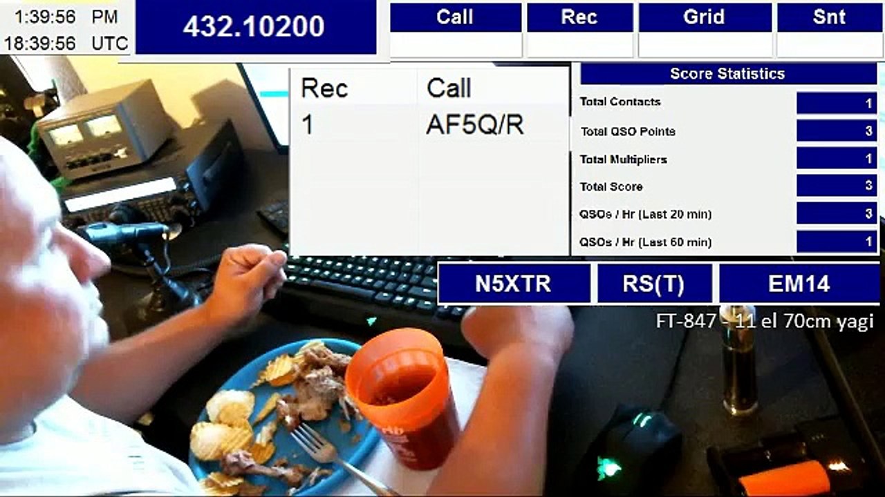 Arrl August UHF QSo with AF5Q/R