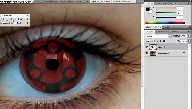 Mangekyou Sharingan | Using Photoshop CS4 Portable