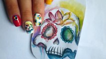 Nail Halloween Tutorial ♥ Easy And Simple ♥ Step by Step Tutorial Nail ♥How To Water Marble NailArt