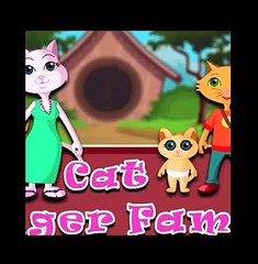 The Finger Family Cat Family Nursery Rhyme | Kids Animation Rhymes Songs