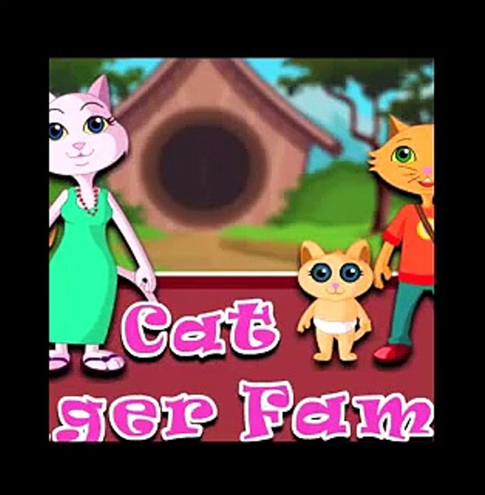 The Finger Family Cat Family Nursery Rhyme | Kids Animation Rhymes Songs