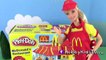 McDonalds Drive Thru Play Doh Toy Restaurant! Barbie Serves Peppa Pig, Happy Meal by HobbyKidsTV