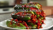 korean recipes : Cucumber kimchi Oi sobagi
