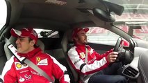 Barcellona - Hot Laps Ferrari 458 di Alonso e Massa