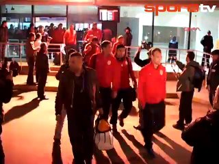 Galatasaray Trabzon'da çoşkuyla karşılandı!