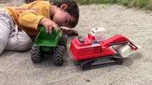 construction trucks for children | Dump truck and Excavator | Extra Footage
