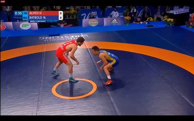 World Championship Wrestling Las Vegas 2015 Aliyev H. (AZE) vs Batbold N. (MGL) FS 61kg FINAL HD