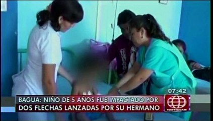 Amazonas: Niño sobrevivió a dos flechazos lanzados accidentalmente por su hermano