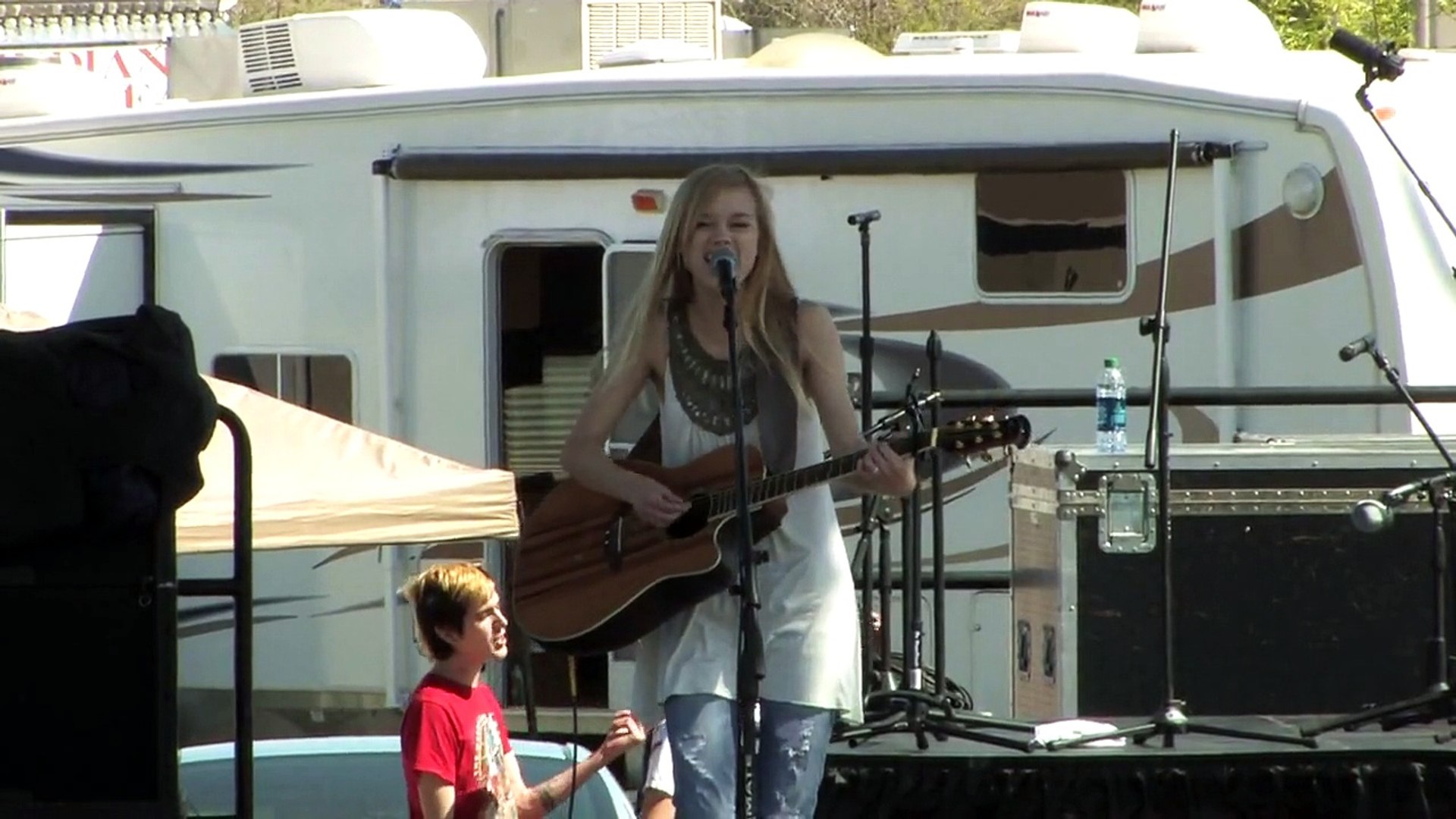 Anna Collins sings at Chandler Ostrich Festival