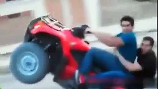 Two brother on ATV collided with the truck