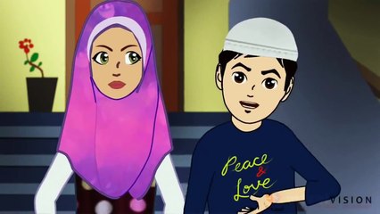 Islamic Cartoon When getting down for children hindi
