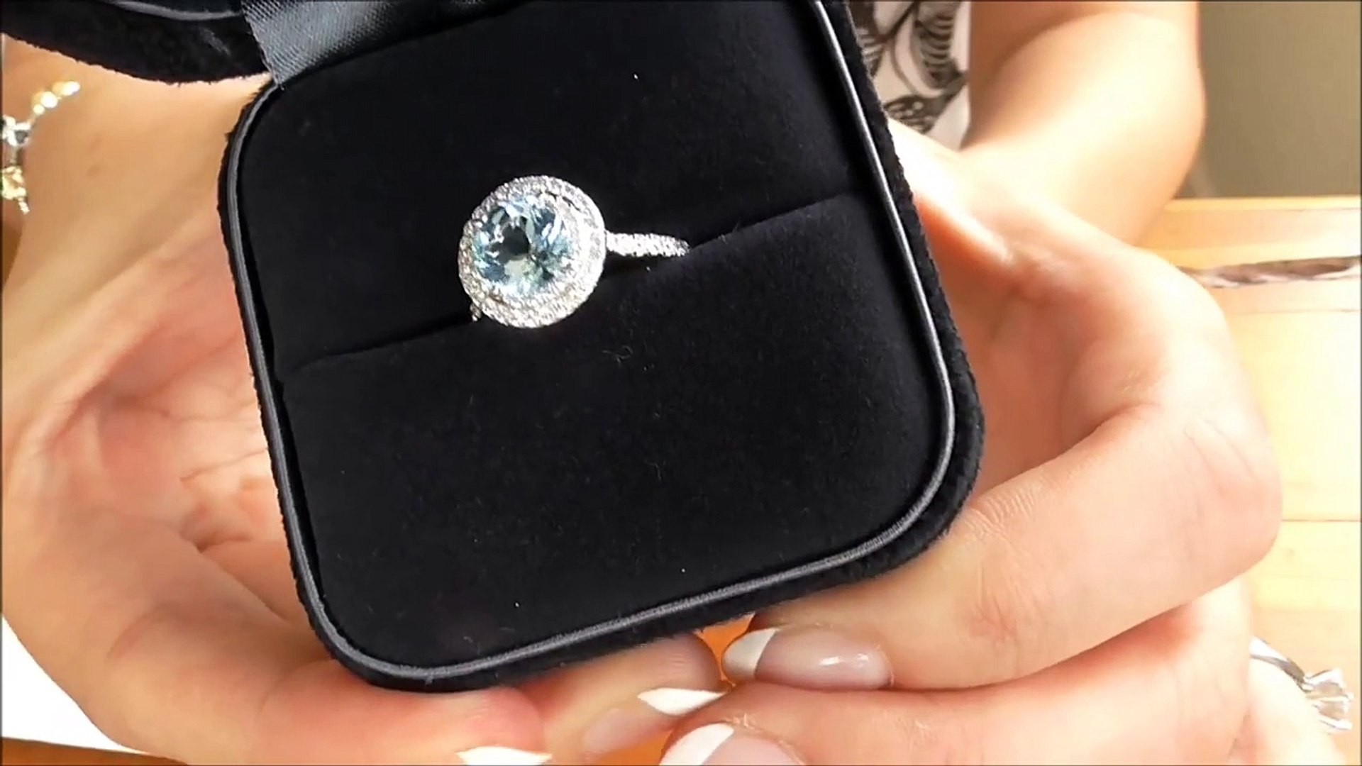Unboxing Reveal Tiffany & Co Diamond and Aquamarine Soleste Engagement  Anniversary Ring - video Dailymotion