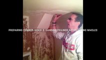 Painting And Decorating: CEILINGS VIDEO 3: Sanding Ceilings after filling wholes