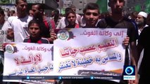 Palestinians in Gaza protest against UNRWA cuts
