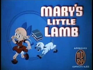Mary's Little Lamb, UB Iwerks ComiColor Cartoon