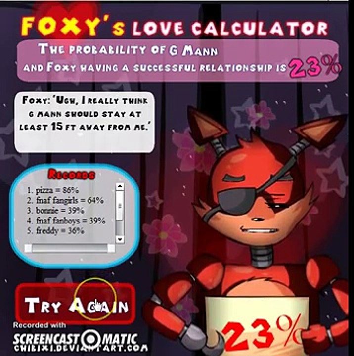Foxy's love calculator