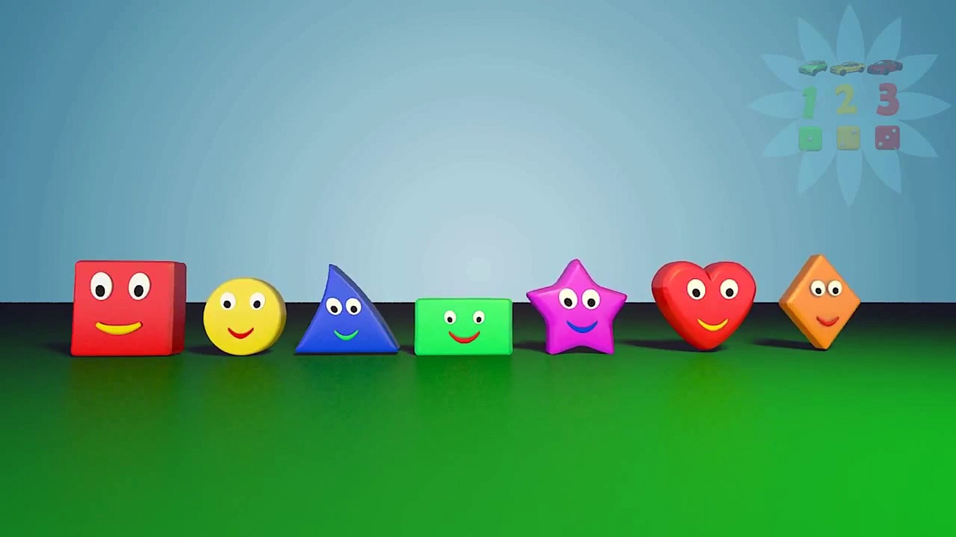 ⁣геометрические фигуры для детей песенки для малышей Весёлая радуга цвета развивающий funny parody