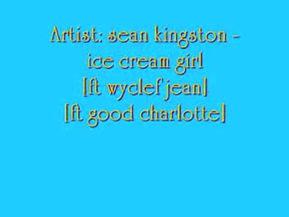 sean kingston ice cream girl