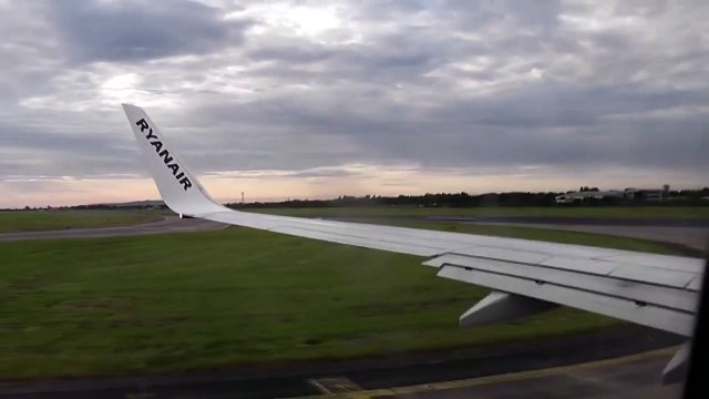 Ryanair EI-EFJ Cabin Takeoff at Dublin Airport