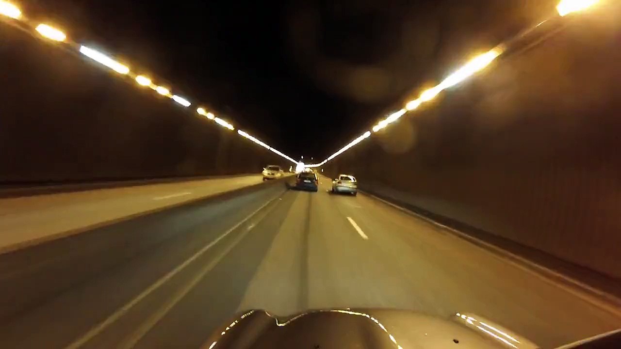 Driving through Nice, France.