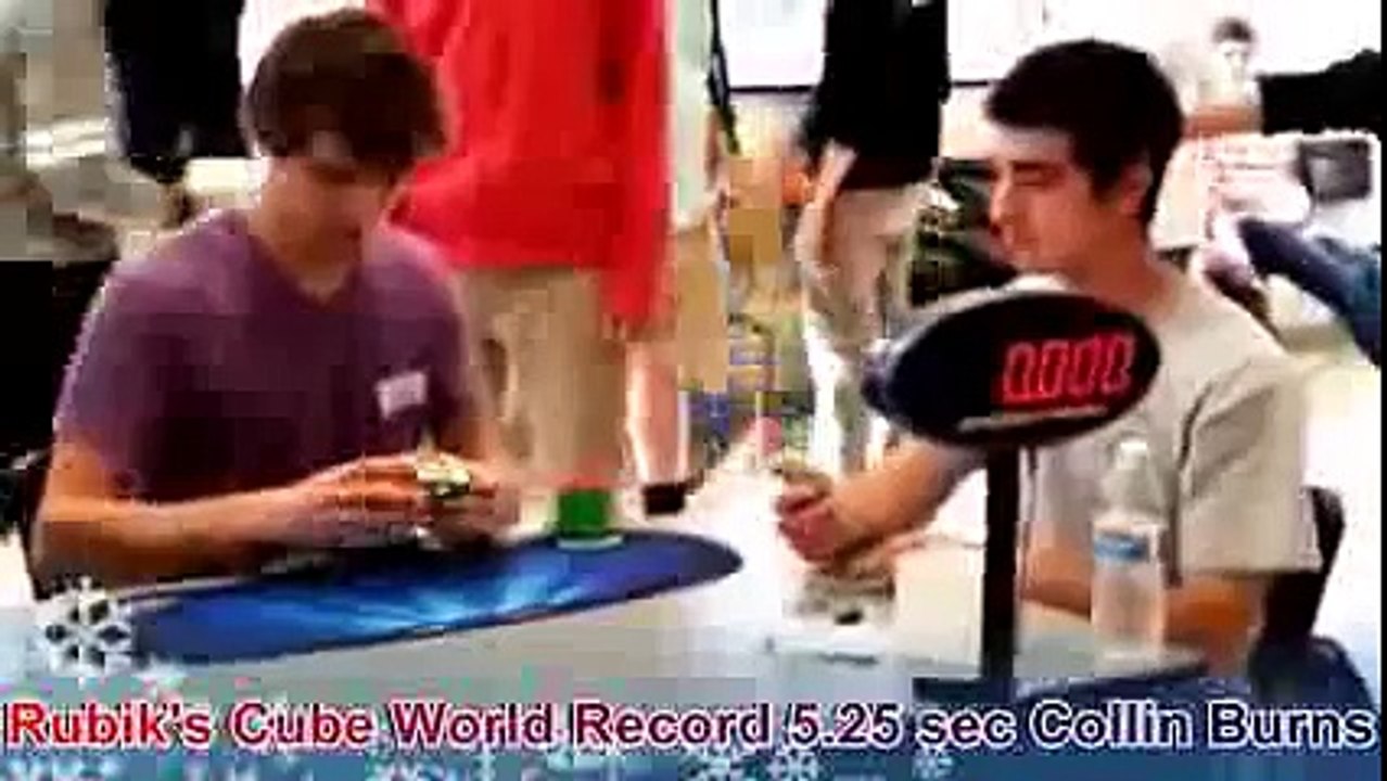 Rubiks Cube World Record 5 25 sec Collin Burns Slow Motion