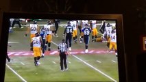 Hamilton fumbles football Argos recover, celebrate and fumble the ball again and Hamilton recovers