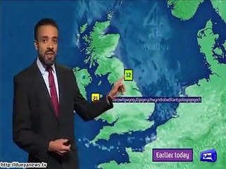 Weatherman pronounces Llanfairpwllgwyngyllgogerychwyrndrob wllllantysiliogogogoch flawlessly