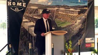 CSU's Director of Athletics Joe Parker at the on-campus stadium kickoff